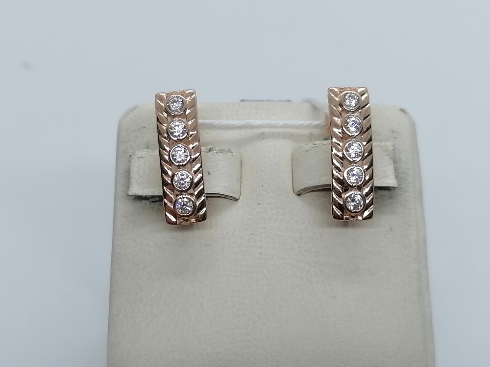 СКМИ585 СЕРЬГИ С КАМНЯМИ (Au 585)