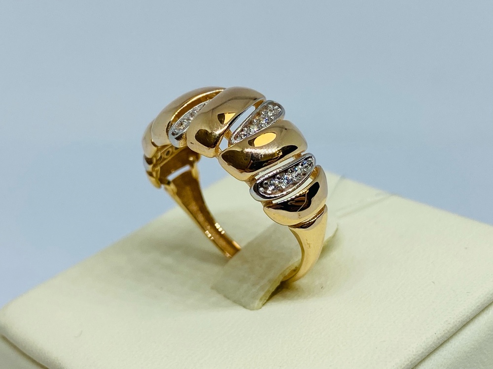 КОЛЬЦО С КАМНЯМИ (Au 585)