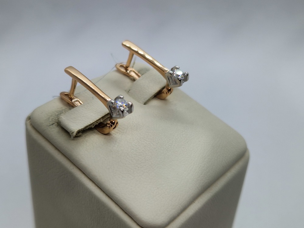 СЕРЬГИ С КАМНЕМ (Au 585)