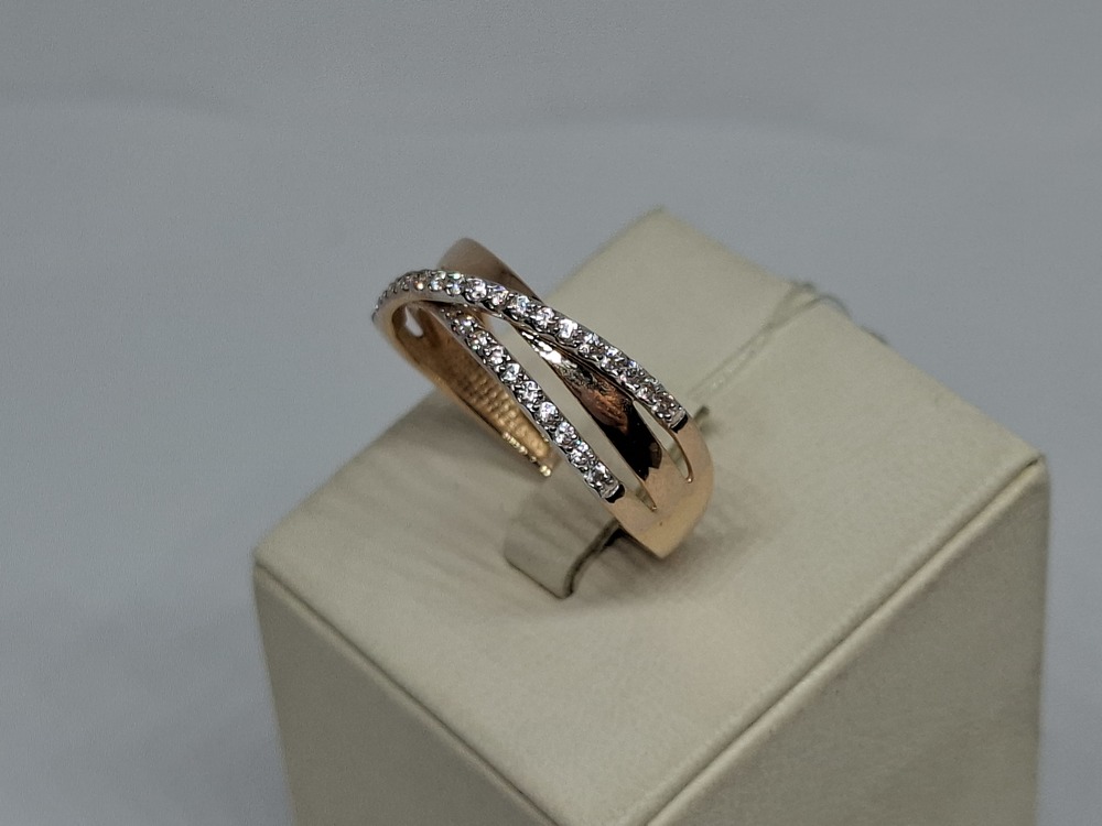 КОЛЬЦО С КАМНЯМИ (Au 585)