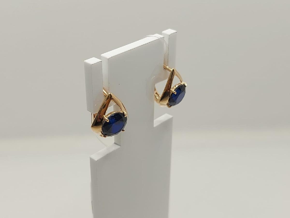 СЕРЬГИ С КАМНЕМ (Au 585)