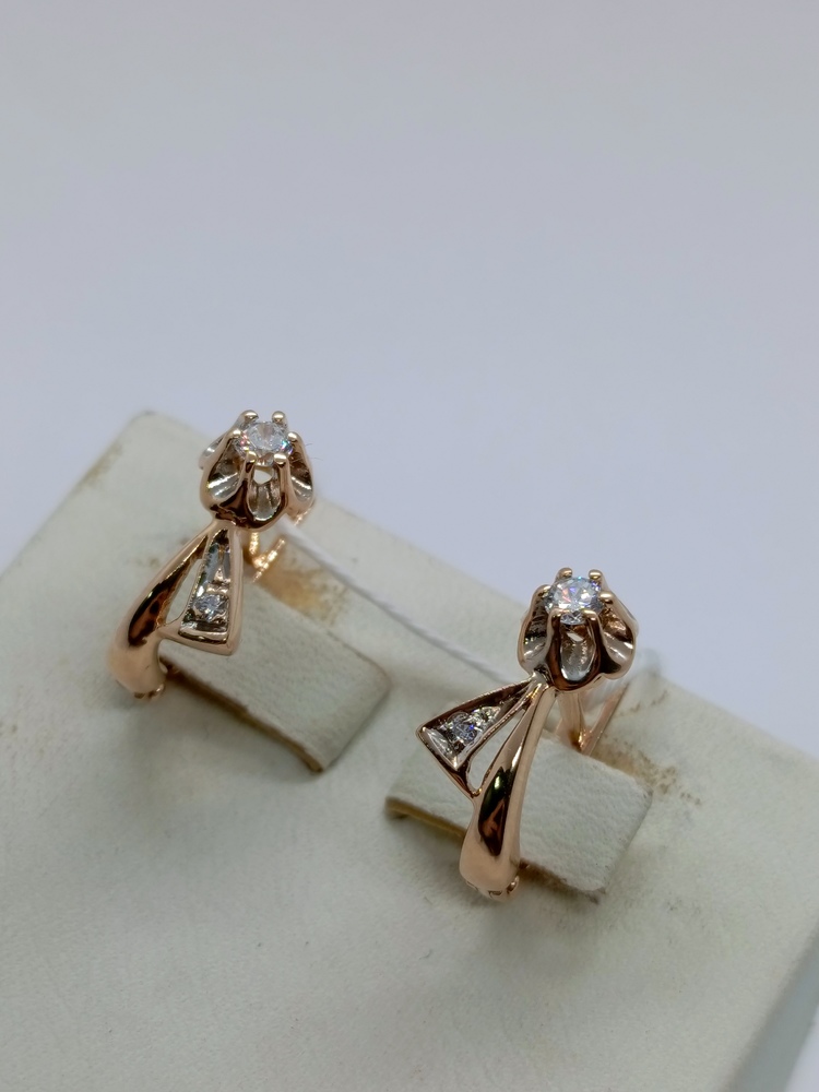 СКМИ585 СЕРЬГИ С КАМНЯМИ (Au 585)