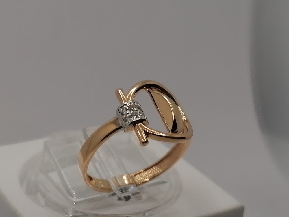 КОЛЬЦО С КАМНЯМИ (Au 585)