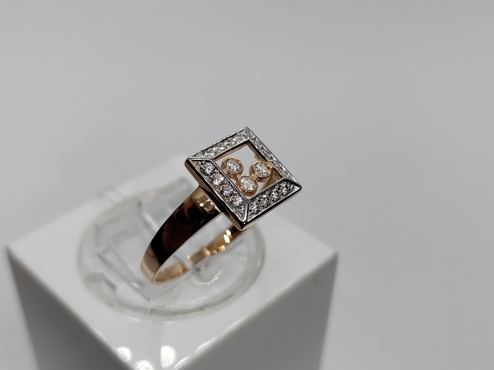 КОЛЬЦО С КАМНЯМИ (Au 585) КОЛЬЦО С КАМНЯМИ (Au 585)