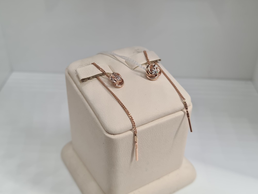 СЕРЬГИ ПРОДЕВКИ с камнем (Au 585)