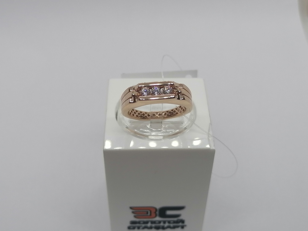 КОЛЬЦО ПЕЧАТКА с камнями (Au 585)