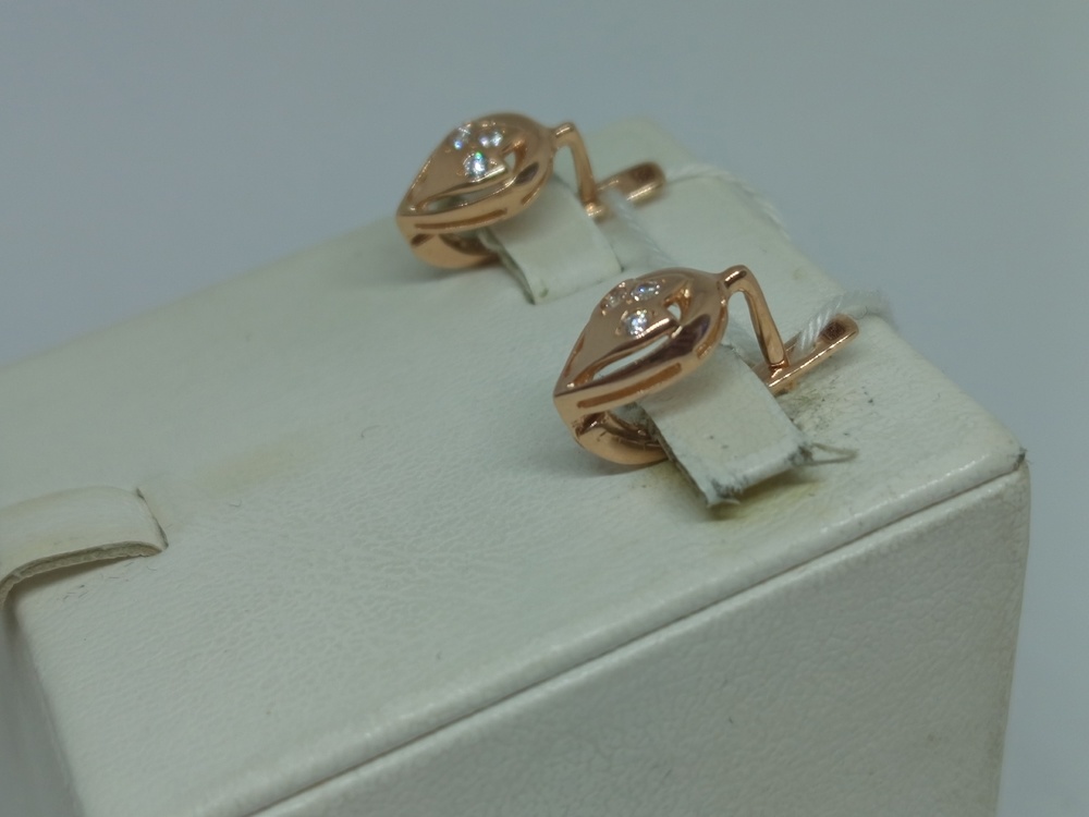 СЕРЬГИ С КАМНЯМИ (Au 585)