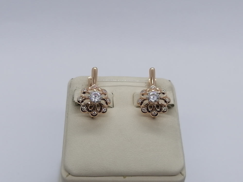 СЕРЬГИ С КАМНЯМИ (Au 585)