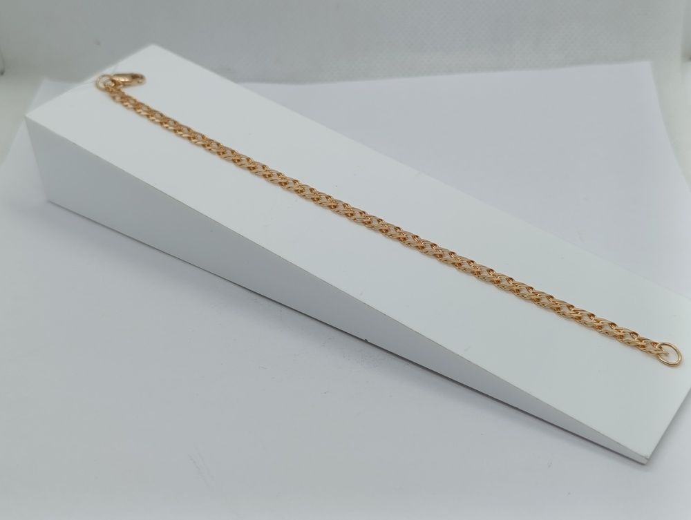 БРАСЛЕТ ПУСТОТЕЛЫЙ Ромб двойной (Au 585)