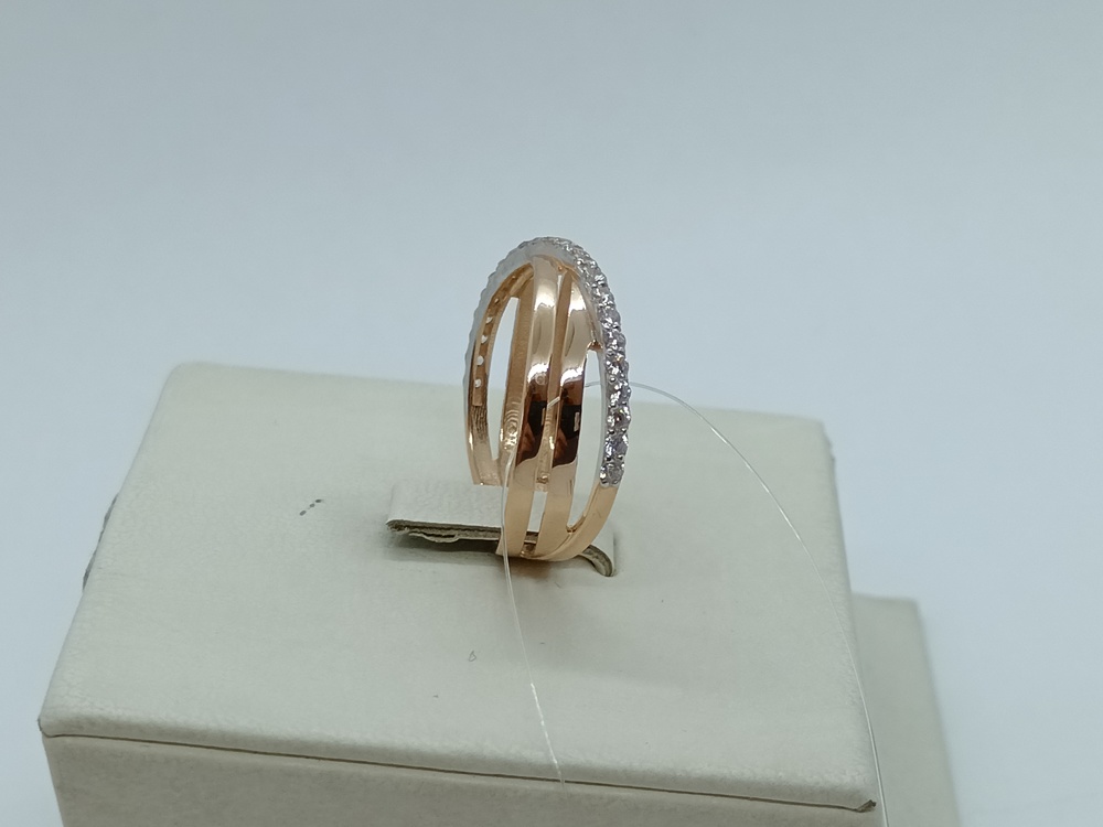 КОЛЬЦО С КАМНЯМИ (Au 585)