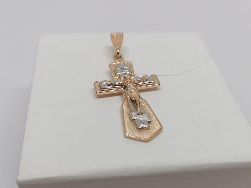 ПОДВЕСКА КРЕСТ без камня (Au 585)