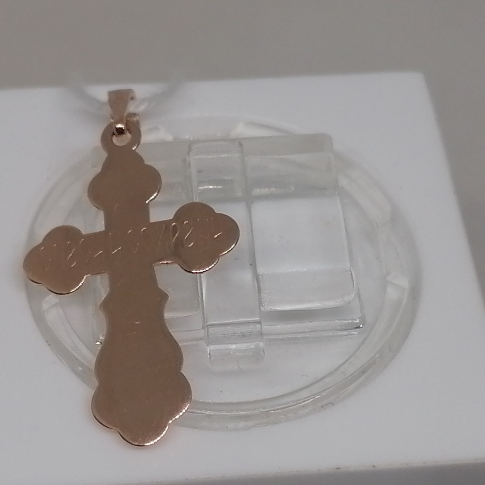 ПОДКБК585 ПОДВЕСКА КРЕСТ БЕЗ КАМНЯ (Au 585)