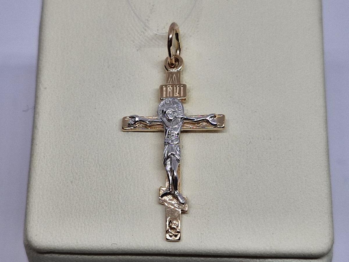 ПОДВЕСКА КРЕСТ без камня (Au 585)