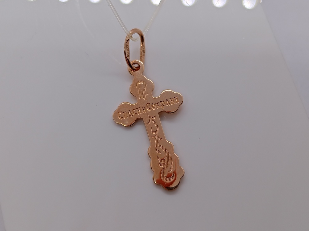 ПОДВЕСКА КРЕСТ без камня (Au 585)