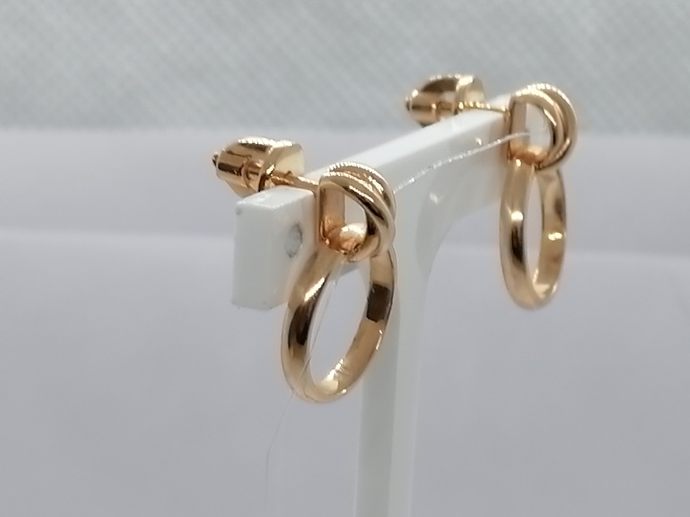 930449 СЕРЬГИ ПУСЕТЫ без камня (Au 585)