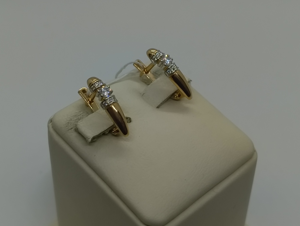 СКМИ585 СЕРЬГИ С КАМНЯМИ (Au 585)