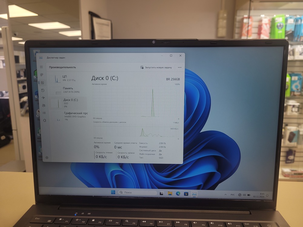 Ноутбук Echips; Celeron N5095, Intel UHD Graphics, 8 Гб, 256 Гб, Нет