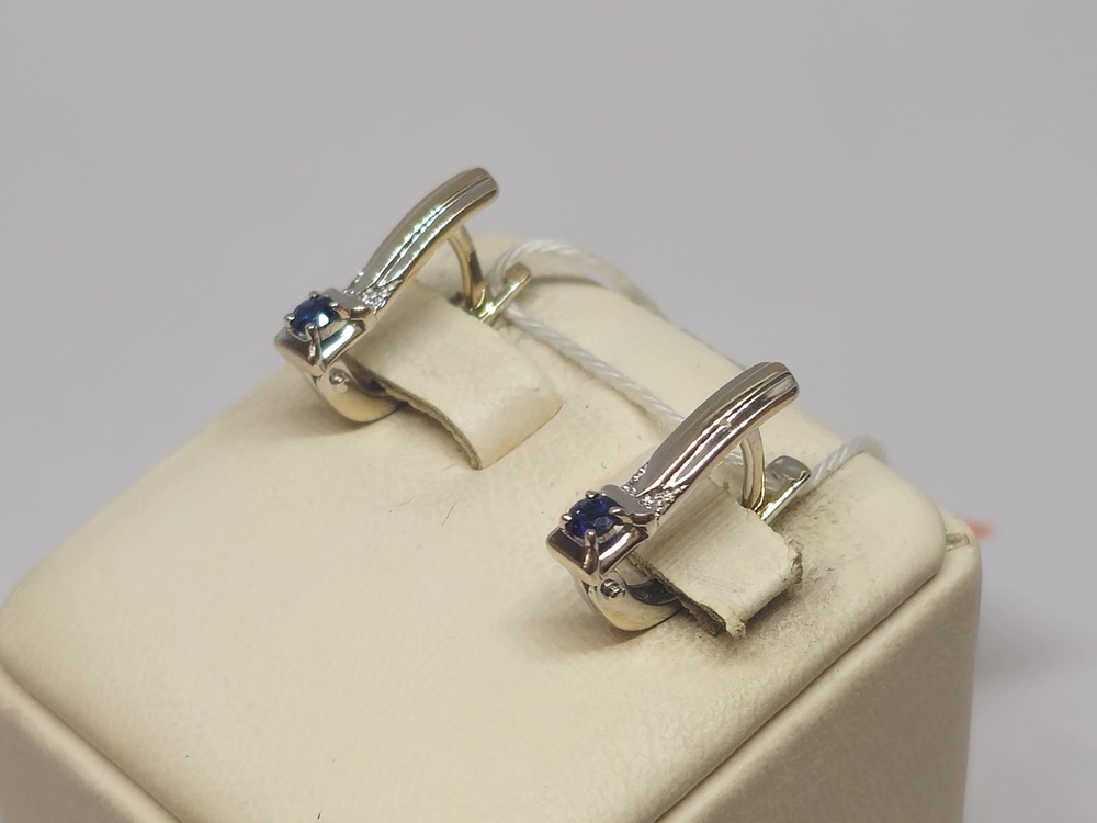 СКМИ585 СЕРЬГИ С КАМНЯМИ (Au 585)