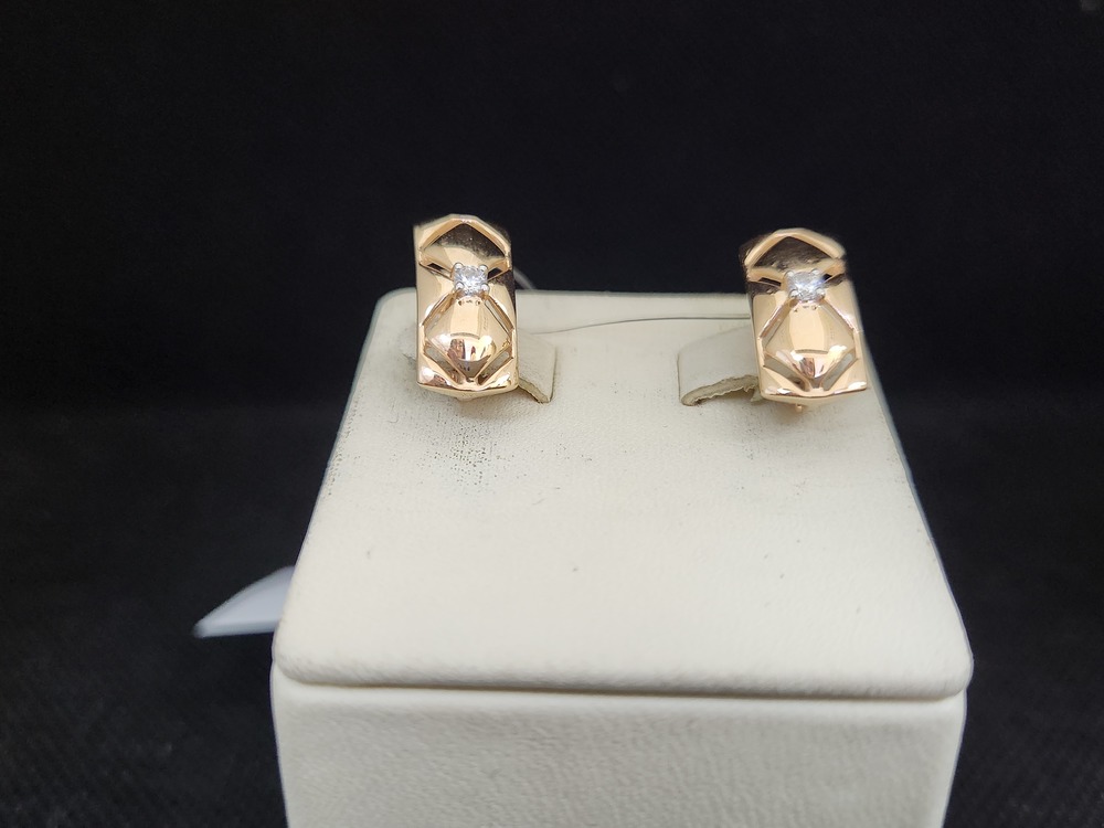 СЕРЬГИ С КАМНЕМ (Au 585)