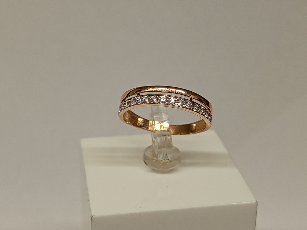 КОЛЬЦО С КАМНЯМИ (Au 585)