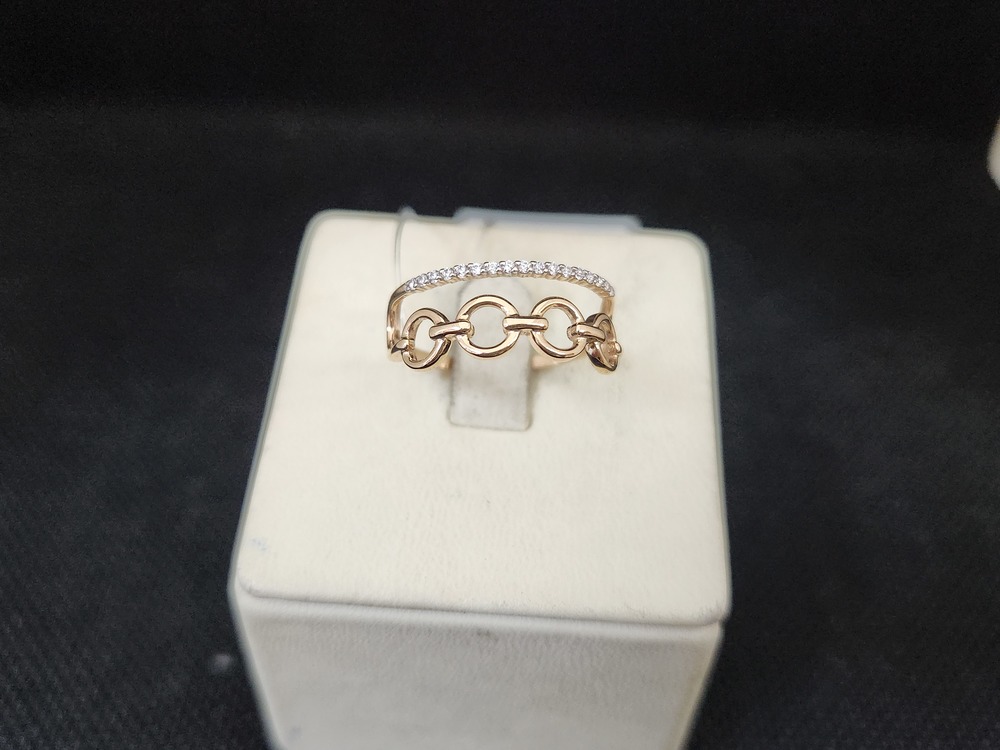 КОЛЬЦО С КАМНЯМИ (Au 585)