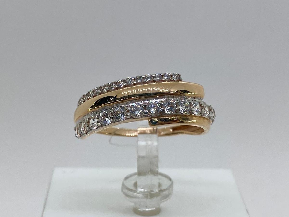 КОЛЬЦО С КАМНЯМИ (Au 585)