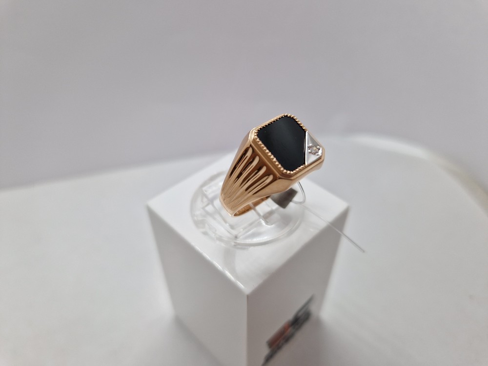 КОЛЬЦО ПЕЧАТКА с камнями (Au 585)