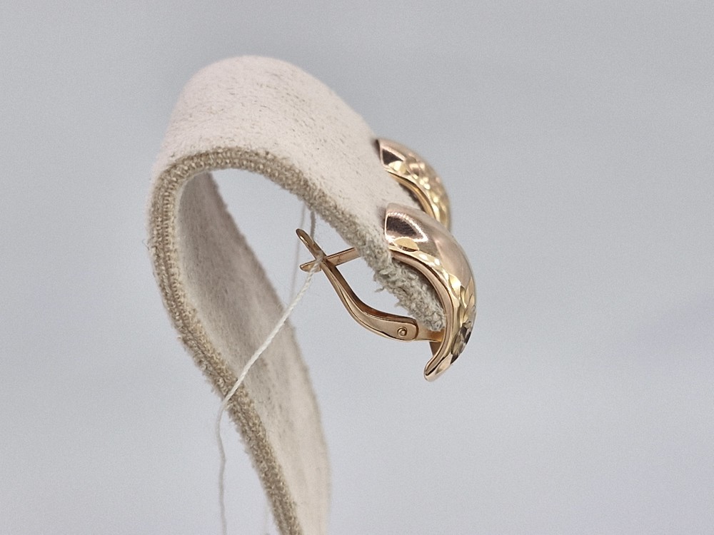 СБКМ585 СЕРЬГИ БЕЗ КАМНЯ (Au 585)