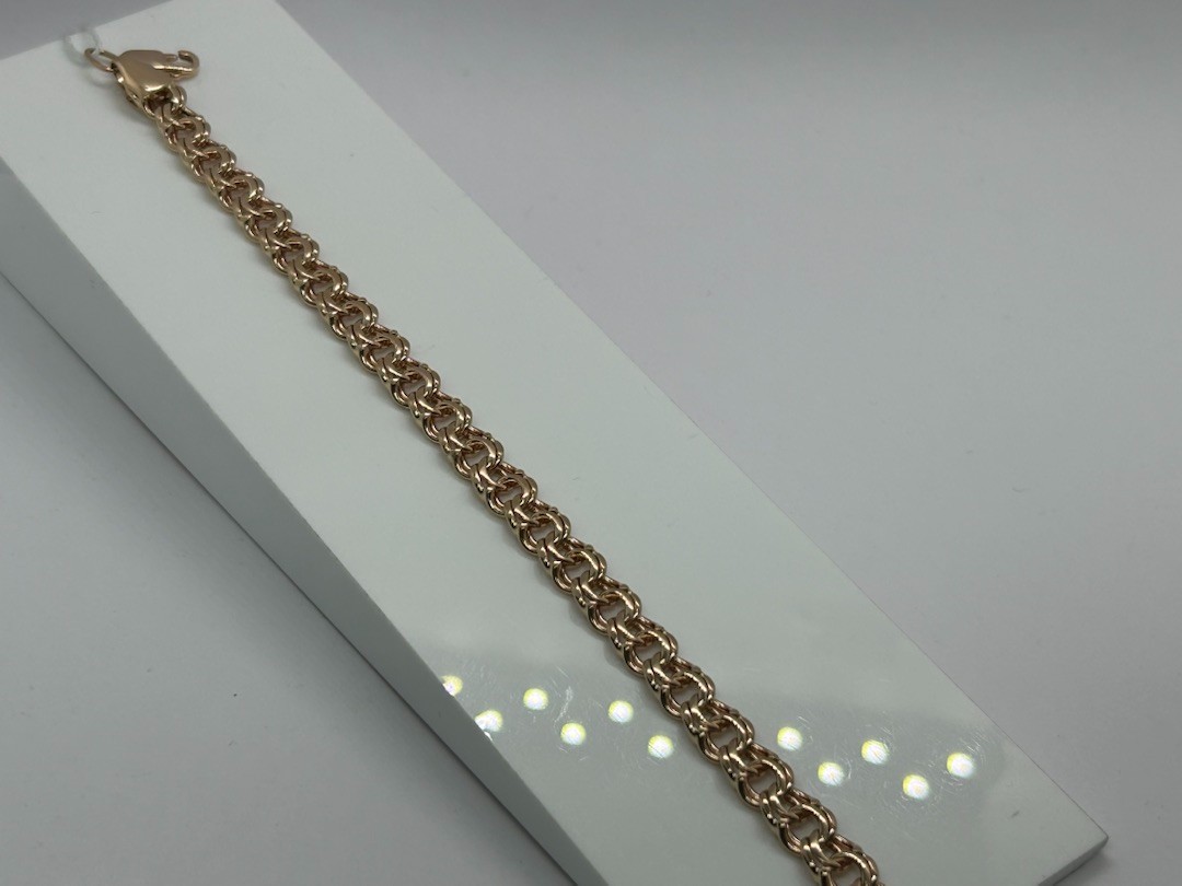 БЛБ585 БРАСЛЕТ ПОЛНОВЕСНЫЙ Бисмарк (Au 585)