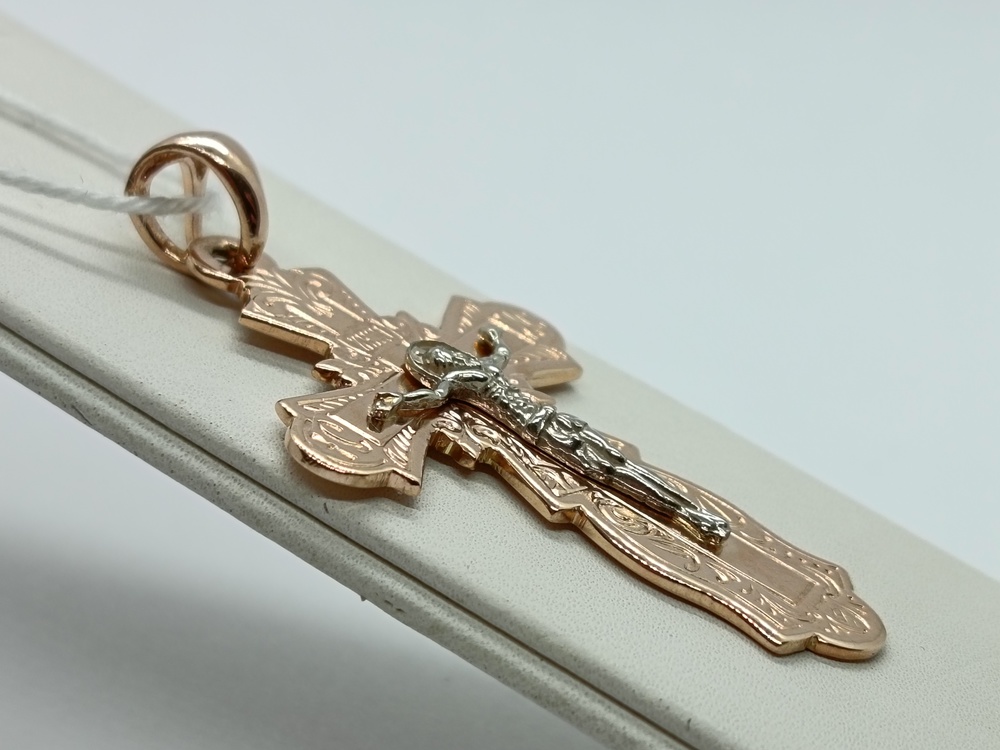 ПОДКБК585 ПОДВЕСКА КРЕСТ БЕЗ КАМНЯ (Au 585)