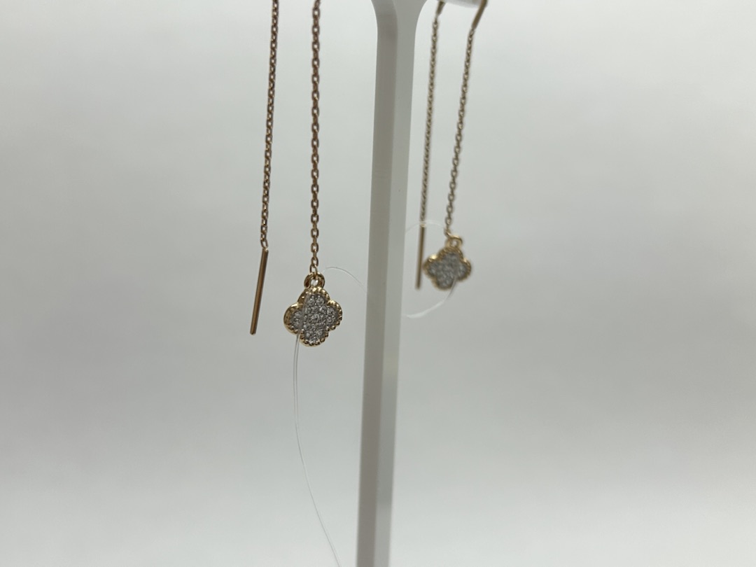 СЕРЬГИ ПРОДЕВКИ с камнями (Au 585)