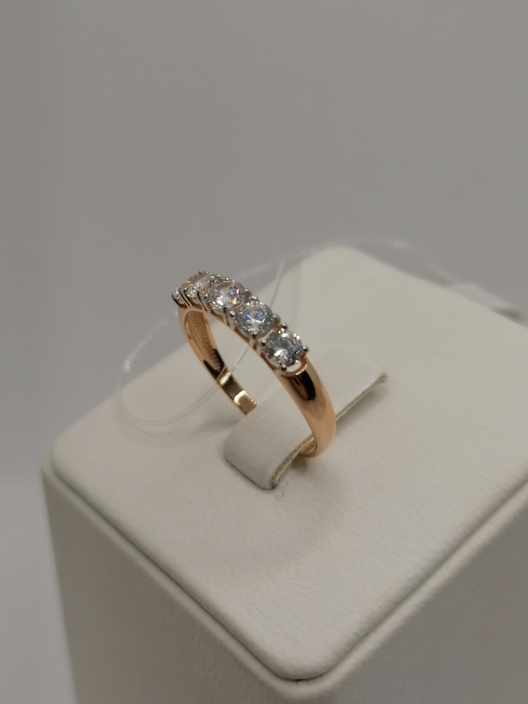 КОЛЬЦО С КАМНЯМИ (Au 585)