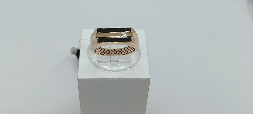 КОЛЬЦО ПЕЧАТКА с камнями (Au 585)