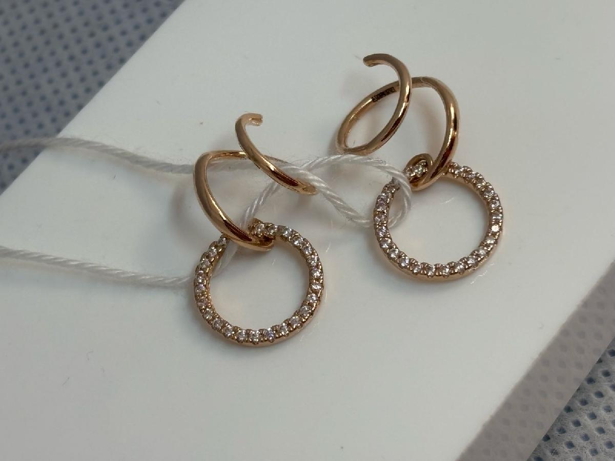 СЕРЬГИ С КАМНЯМИ (Au 585)