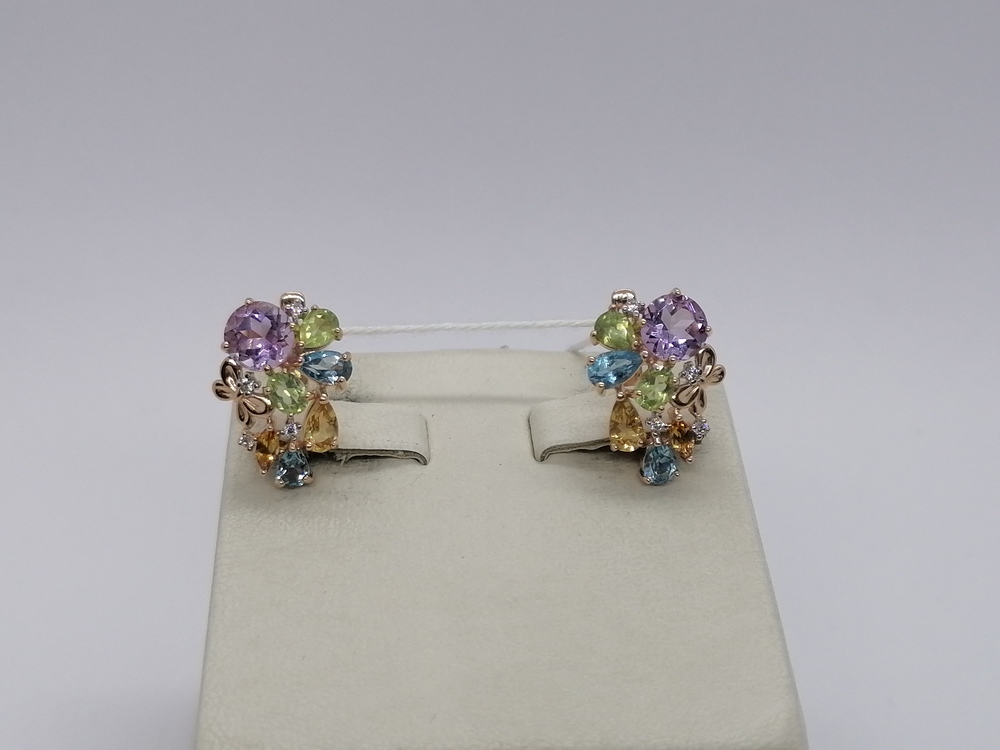 СЕРЬГИ С КАМНЯМИ (Au 585)