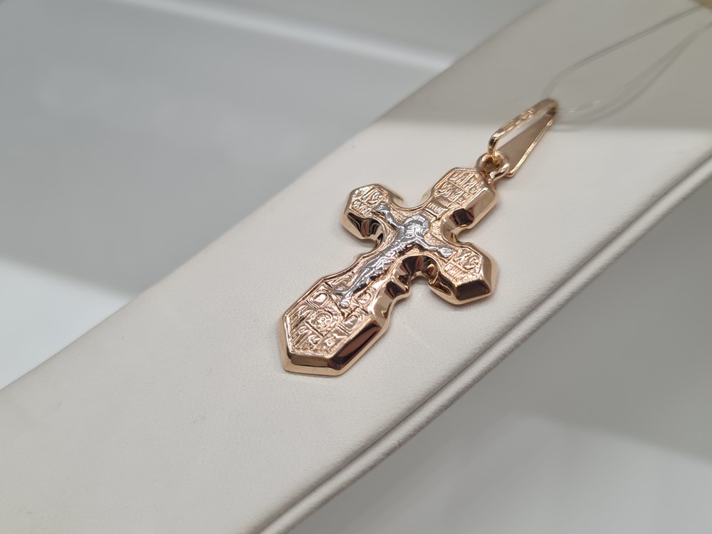 ПОДВЕСКА КРЕСТ без камня (Au 585)