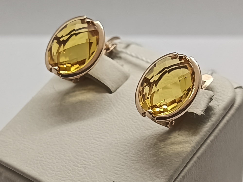 СЕРЬГИ С КАМНЕМ (Au 585)