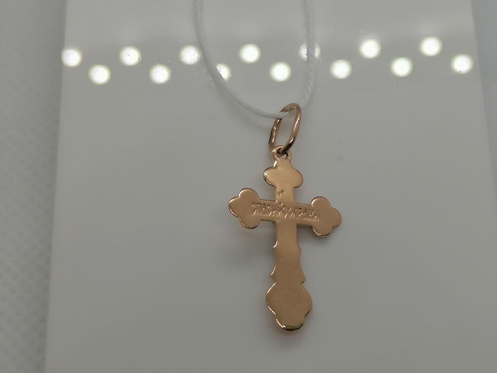 ПОДКБК585 ПОДВЕСКА КРЕСТ БЕЗ КАМНЯ (Au 585)