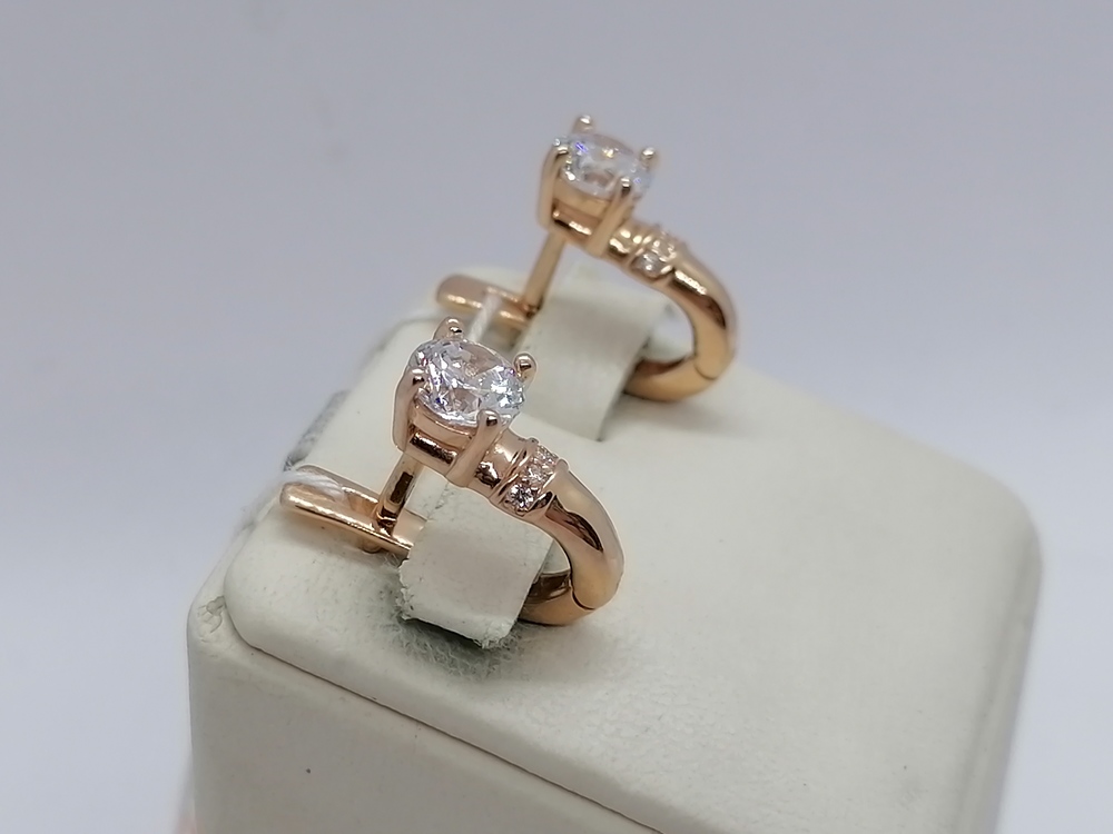 СКМИ585 СЕРЬГИ С КАМНЯМИ (Au 585)