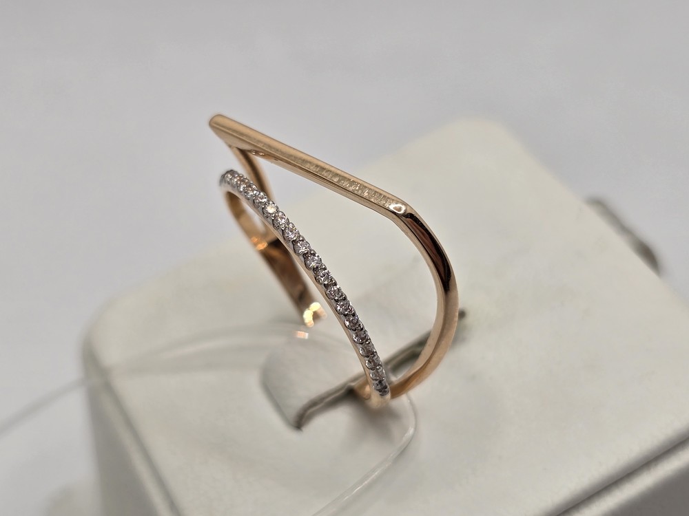 КОЛЬЦО С КАМНЯМИ (Au 585)