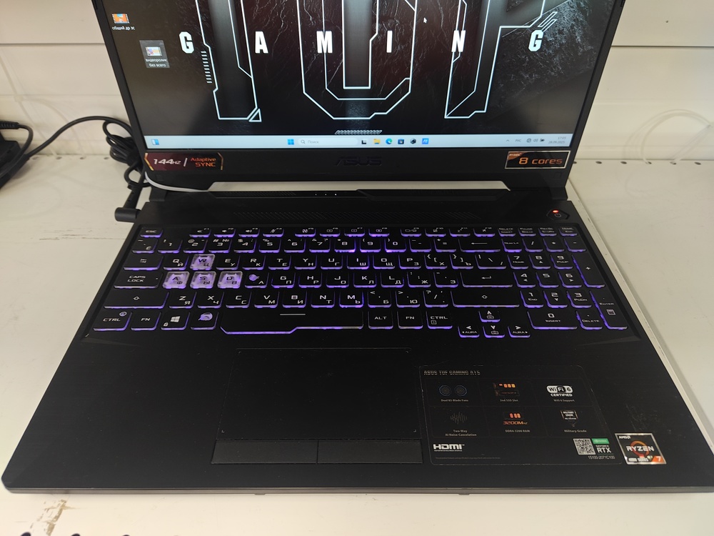 Ноутбук ASUS TUF Gaming A15 FX506IC-HN025; Ryzen 7 4800H, GeForce RTX 3050, 8 Гб, 500 Гб, Нет