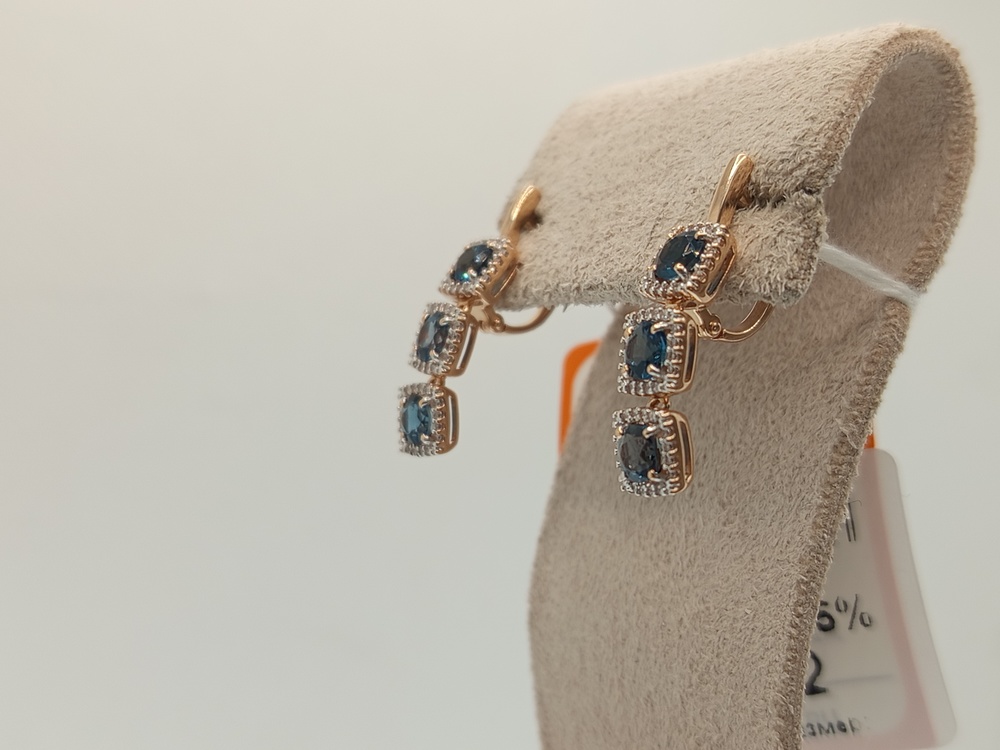 СЕРЬГИ С КАМНЯМИ (Au 585)