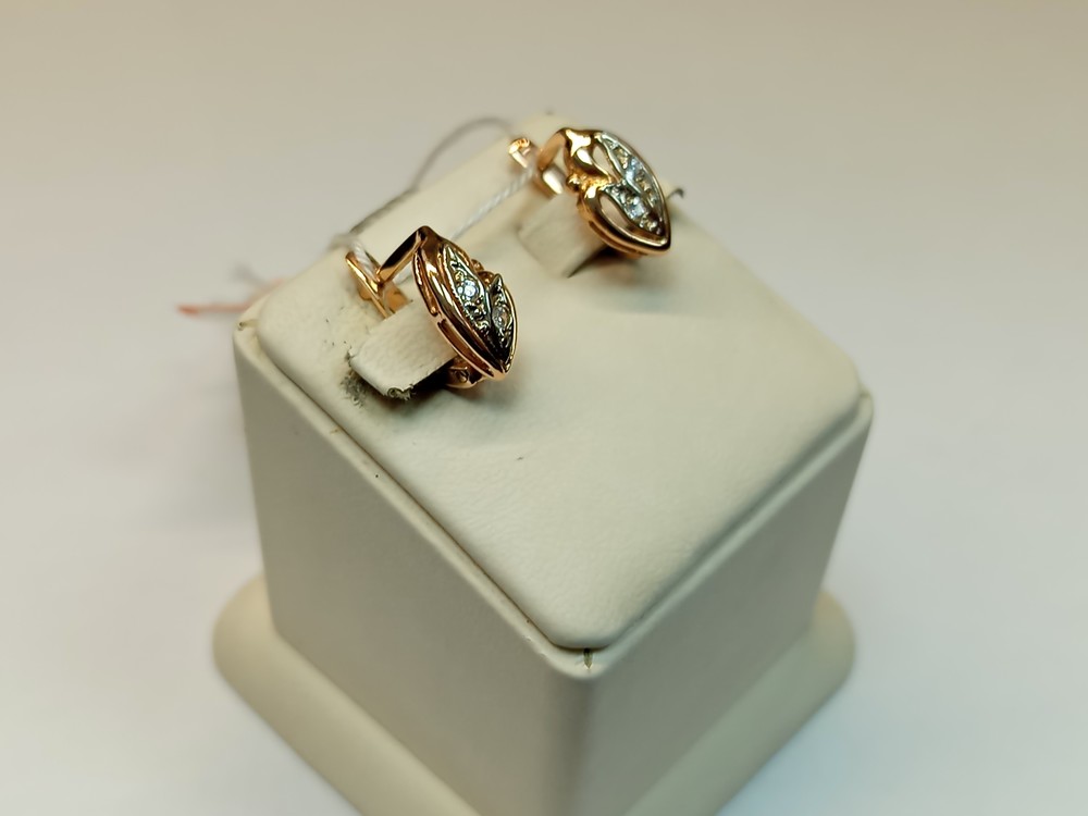 СКМИ585 СЕРЬГИ С КАМНЯМИ (Au 585)