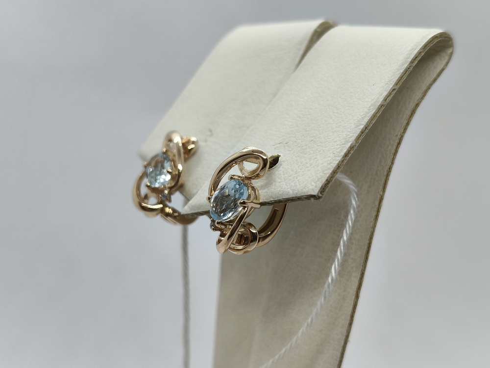 СКМИ585 СЕРЬГИ С КАМНЯМИ (Au 585)