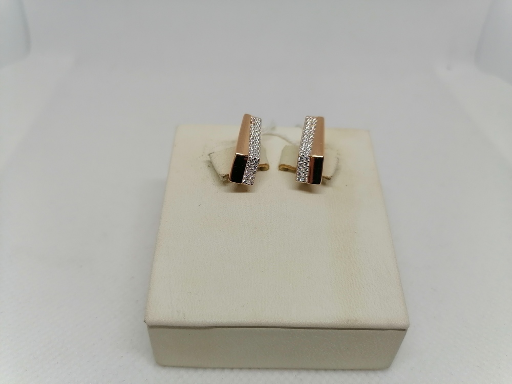 СКМИ585 СЕРЬГИ С КАМНЯМИ (Au 585)