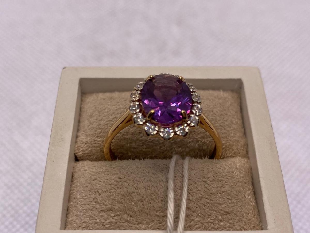 КОЛЬЦО С КАМНЯМИ (Au 585)