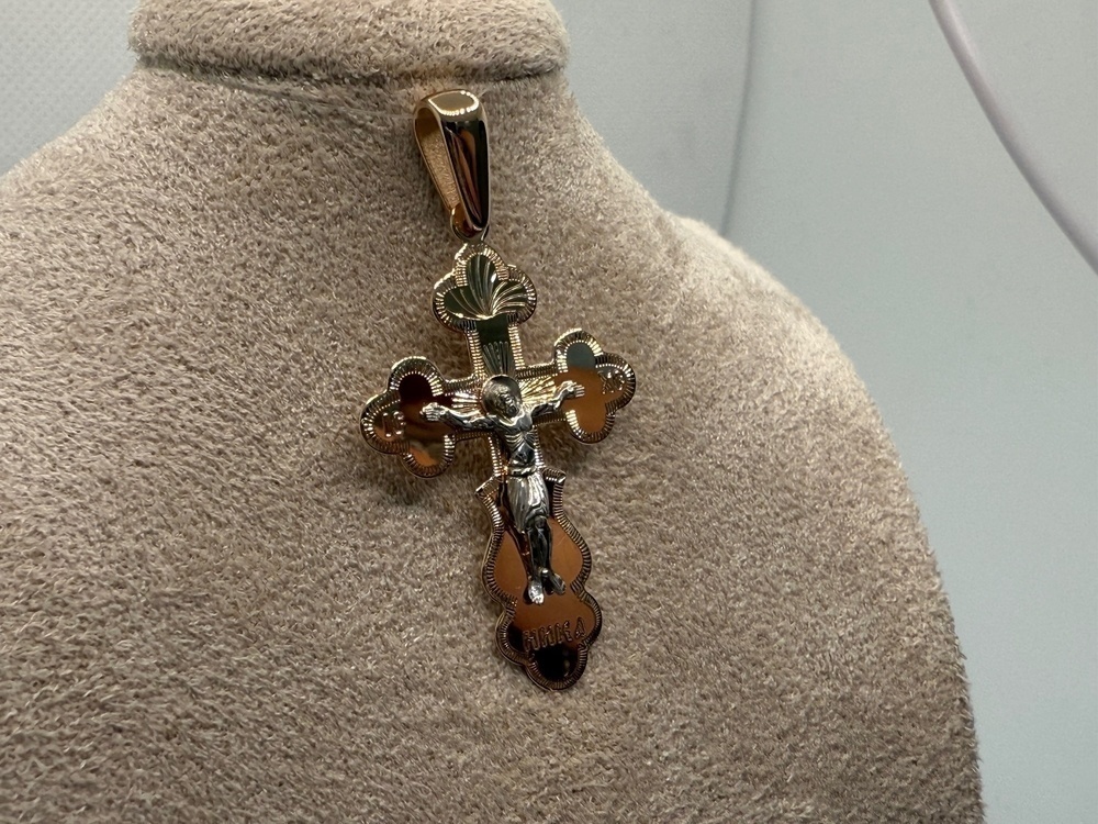 ПОДВЕСКА КРЕСТ без камня (Au 585)