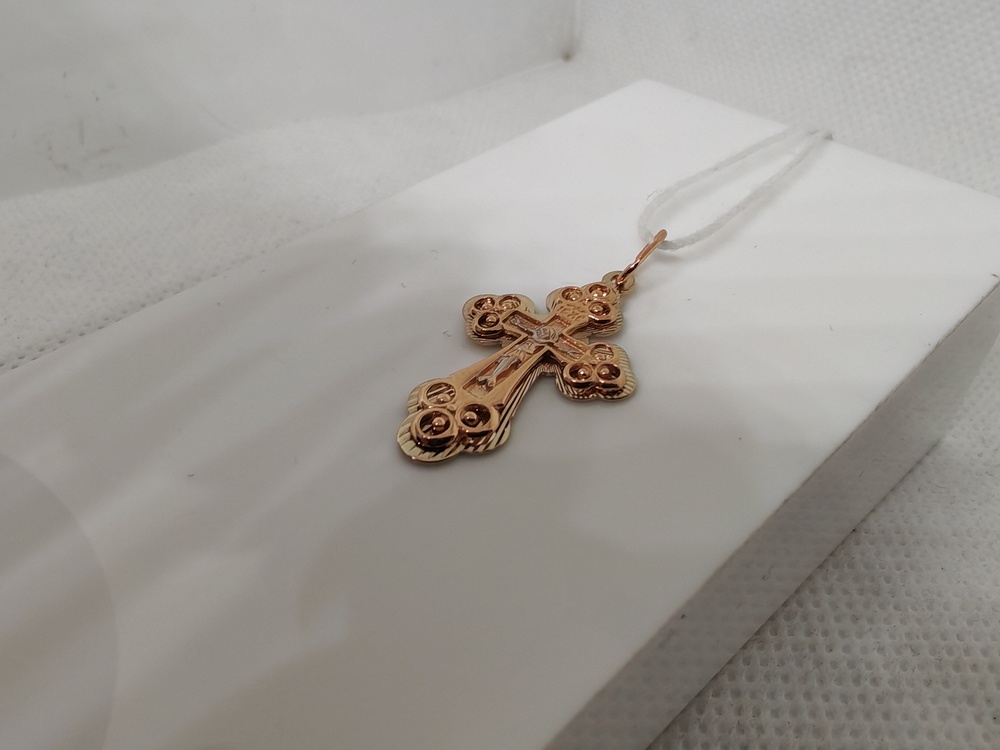 ПОДВЕСКА КРЕСТ БЕЗ КАМНЯ (Au 585)