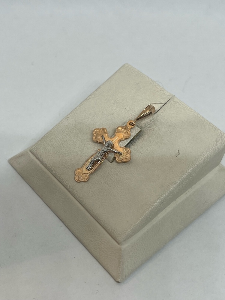 ПОДВЕСКА КРЕСТ без камня (Au 585)