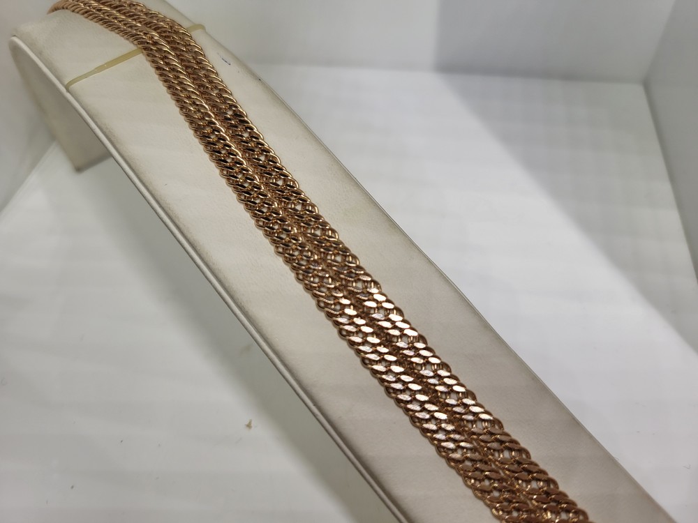 ЦЕПЬ ПУСТОТЕЛАЯ Ромб тройной (Au 585)